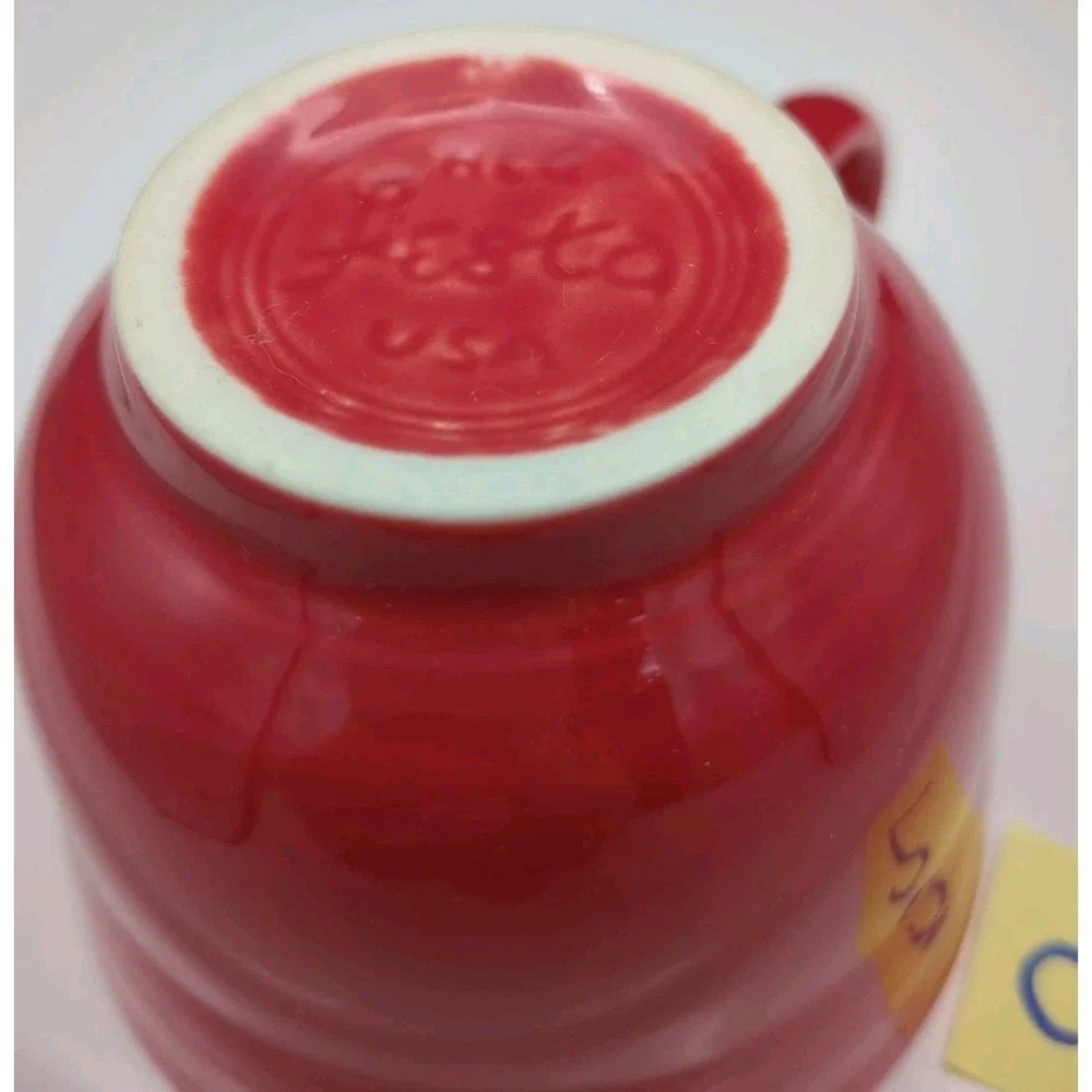 Homer Laughlin Fiesta Tableware Fiestaware Coffee Cup Red Incised HLC fiesta USA